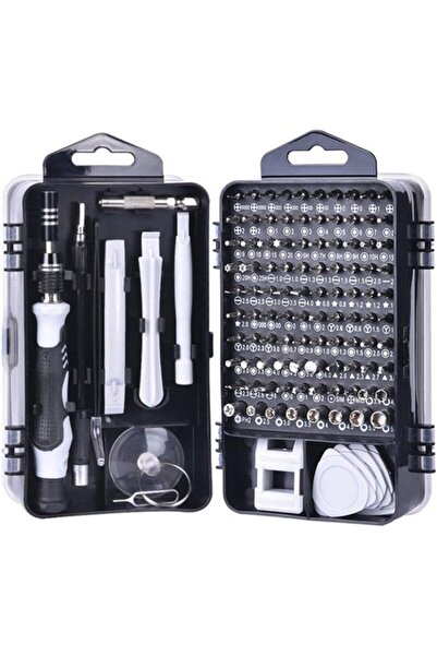 Busstier 115 Parça Manyetik Tornavida Seti – Profesyonel Onarım Kiti, Laptop, Telefon, Saat Tamiri İçin