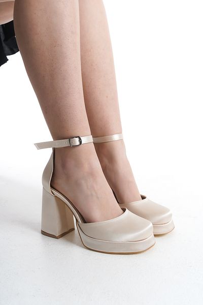 MARSEDO Pantofi cu platformă de damă - Nara Bej, model Stilette