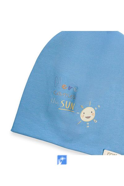Kardelen Butik Denizli 100% Cotton Double Layer Baby Boy Combed Cotton Beret (0-18 Months)