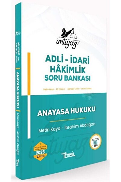Temsil Kitap Temsil 2025 Baskı İMTİYAZ Adli İdari Hakimlik Anayasa Hukuku Sor...