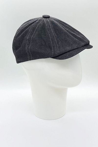 Be Hoope Summer English Style Denim Fabric 8-Piece Peaky Blinders Cap Hat