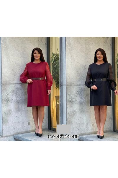 MODATALİKA Trend Women's Plus Size Dress Bold in Red, Noble in Black: You Pick!