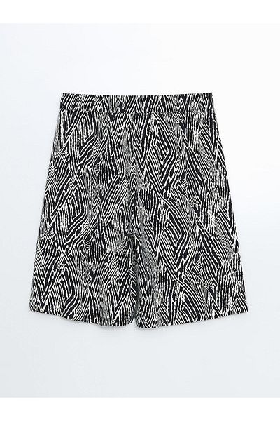 LC Waikiki Lcwaikiki Classic Elastic Waist Patterned Women's Shorts