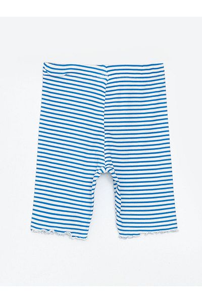 LC Waikiki Striped Girls' Leggings with Elastic Waist