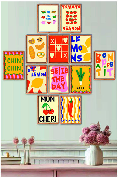 UNT 12 bucăți cu aspect de cadru, modern, abstract, minimalist, set de pictur...