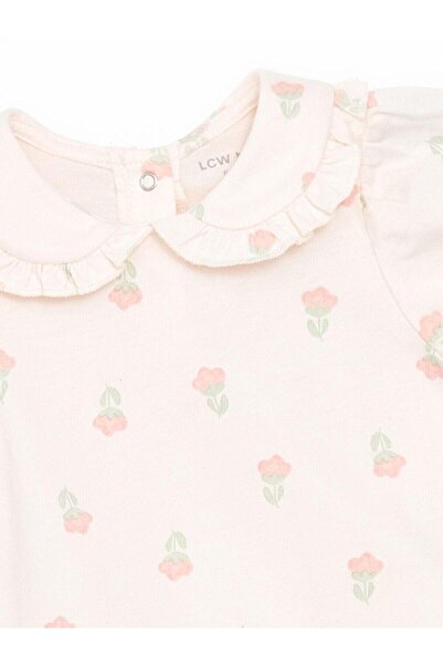 LC Waikiki LCW baby  Fiyonklu Kız Bebek Tulum ve Saç Bandı 2'li