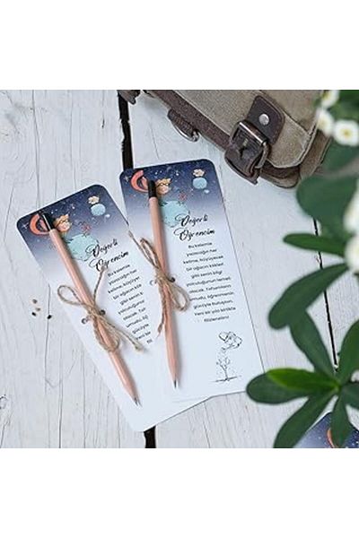 Mu Art Ahşap Gift Basket 12-Piece Seed Pen Set for Teachers and Students