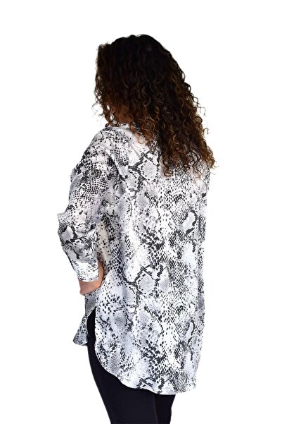 Enisse Жіноча сорочка з леопардовим принтом з шифону BGL-ST04235