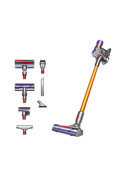 DYSON مكنسة كهربائية لاسلكية V8 Absolute - فضية صفراء