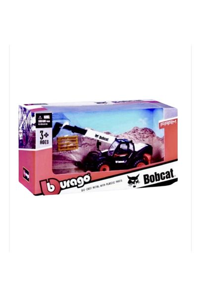 Burago سيارة Bburago Bobcat Telehandler Diecast Model - بمقياس 1:32