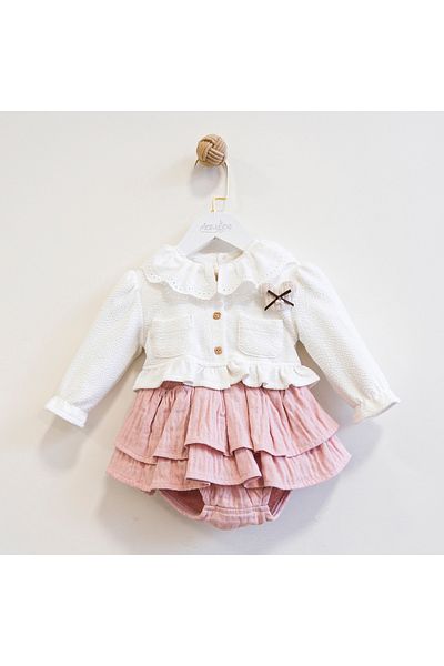 ministok Gloria Cardigan Baby Girl 3 Piece Set