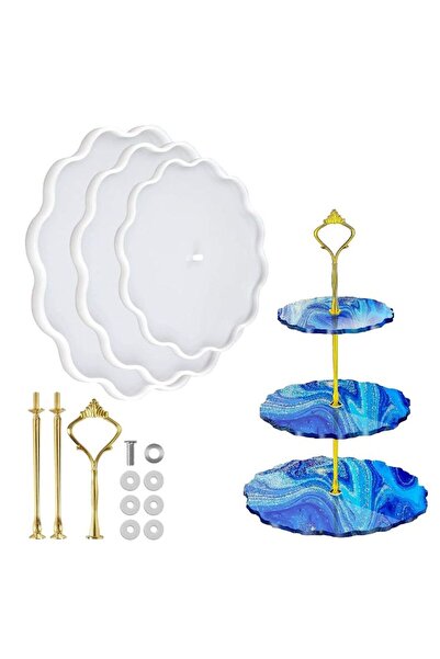 MERGAF Epoksi Kek Standı Kalıbı | Yüksek Kaliteli, Dayanıklı ve Şık Kek Stand...