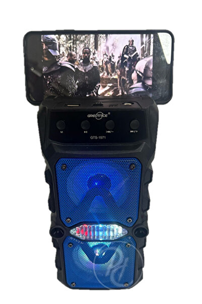 RUGGED Bluetooth Karaoke Hoparlör Taşınabilir Kablosuz Usb SubWoofer RGB Işık...