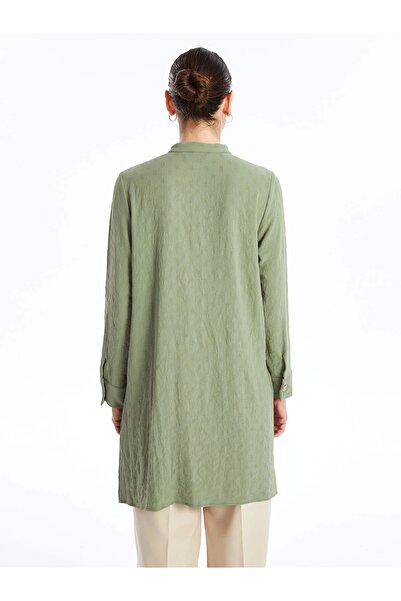 LC Waikiki LCW Grace GREEN Γυναικείο ίσιο πουκάμισο τουνίκ