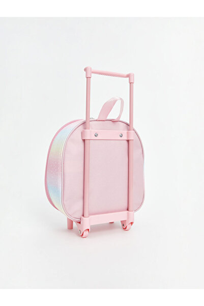 LC Waikiki Pembe Baskılı Kız Çocuk Çekçekli Çanta