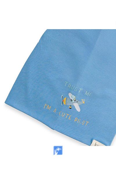 Kardelen Butik Denizli 100% Cotton Double Layer Boy's Combed Cotton Cap (1-4 Years)