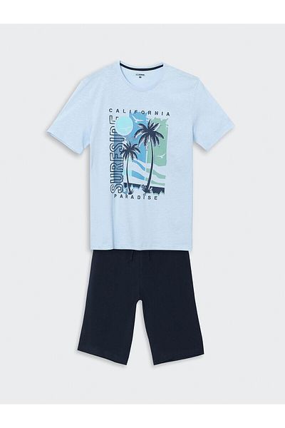LC Waikiki Σετ ανδρικών πιτζάμες Standard Fit με σορτς