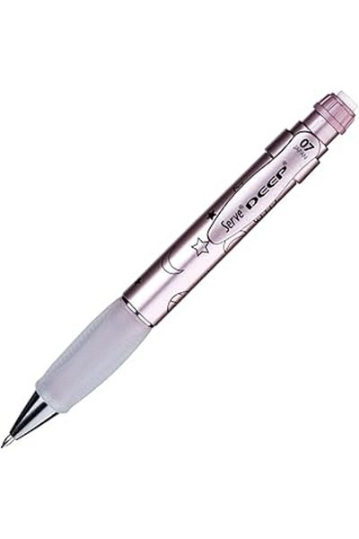 ShopZum Serve Deep Mechanical Kursun Klm 07mm Metallic Rose Moon-Star Pattern