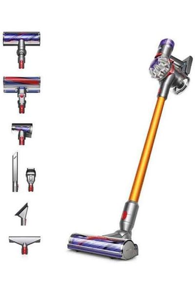 DYSON مكنسة كهربائية لاسلكية V8 Absolute - فضية صفراء
