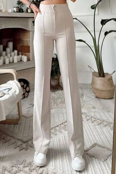 Balenbi Women's High Waist Flared Palazzo Trousers 1079