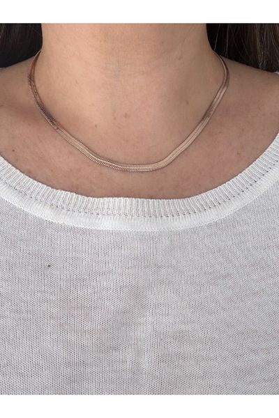 bijuxbymrv Steel Italian Chain Necklace 40cm