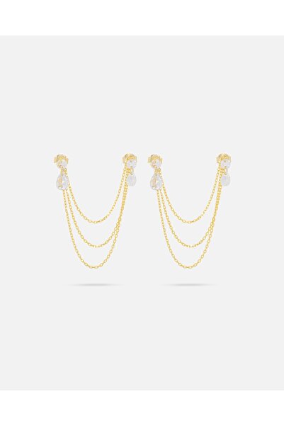 MEKS JEWELS Gümüş Zincir Küpe