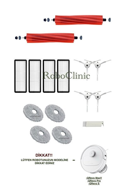 Roboclinic فرشاة بديلة متوافقة مع روبوروك كيو ريفو برو / ماكس في / إس، فلتر ه...