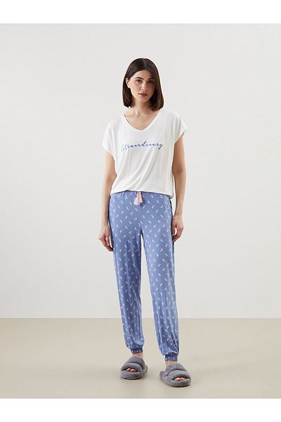 LC Waikiki Set de pijamale de damă cu decolteu în V