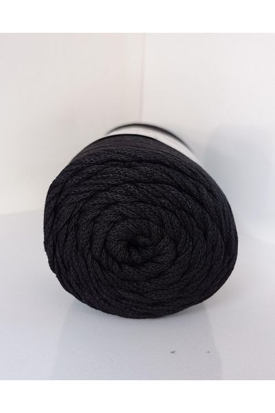 rüya hobi Τσάντα από βαμβακερό μακραμέ 3mm, Supla, Runner Yarn Black 270