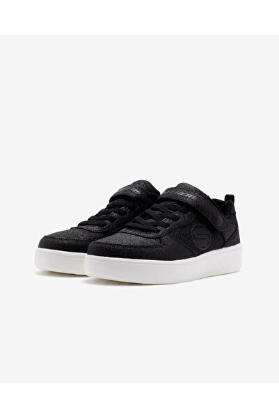 SKECHERS Sport Court 92 - Sparkle Remix Büyük Kız Çocuk Siyah Işıklı Sneakers 310102l Blk