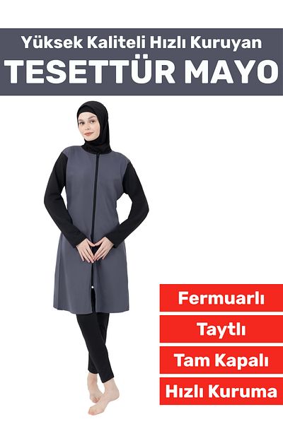 Wintoup Special Production High Quality Comfortable Zippered Full Covered Swimmer Sea Pool Hijab Swimsuit with Spandex