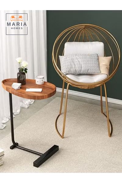 MARIA HOMES C- Shaped Sturdy Nordic Style Coffee Table Sofa Side Table End Table For Living Room