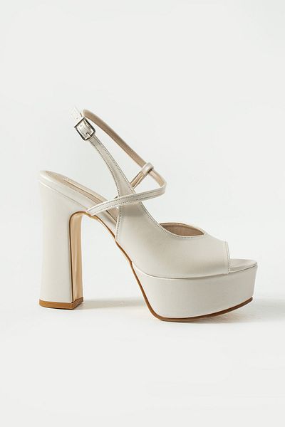 es exello Blossom High Heel Platform Bridal Shoes