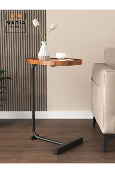 MARIA HOMES C- Shaped Sturdy Nordic Style Coffee Table Sofa Side Table End Table For Living Room