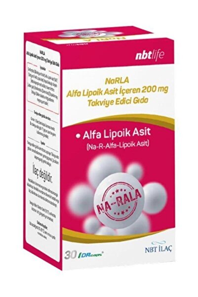 Nbt İlaç إن بي تي نارلا حمض ألفا ليبويك 200 ملجم 30 كبسولة