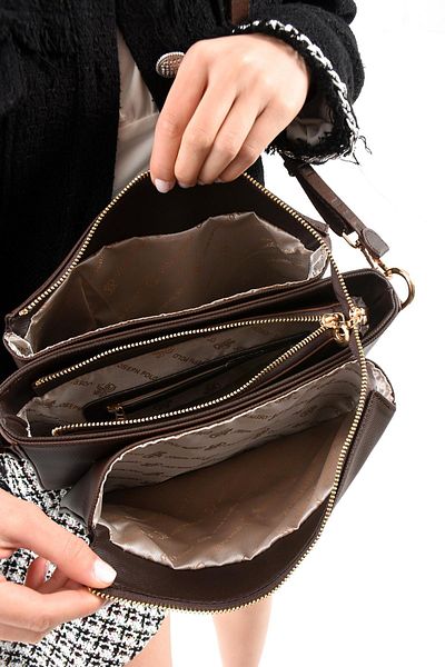 H&D COLLECTİON Geantă Messenger Model de umăr și crossbody cu 5 compartimente, foarte utilă 1012