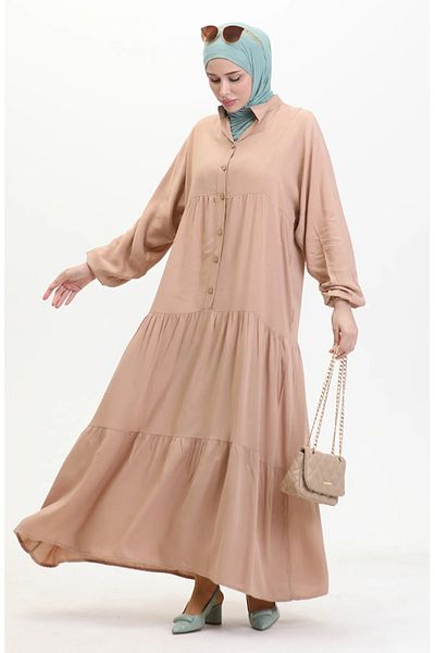 MODA Solid Color Loose Fitting Loose Dress