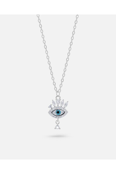 MEKS JEWELS Sedef Taşlı Gümüş Göz Kolye