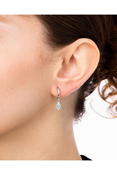 MEKS JEWELS Firuze Taşlı Gümüş Göz Küpe