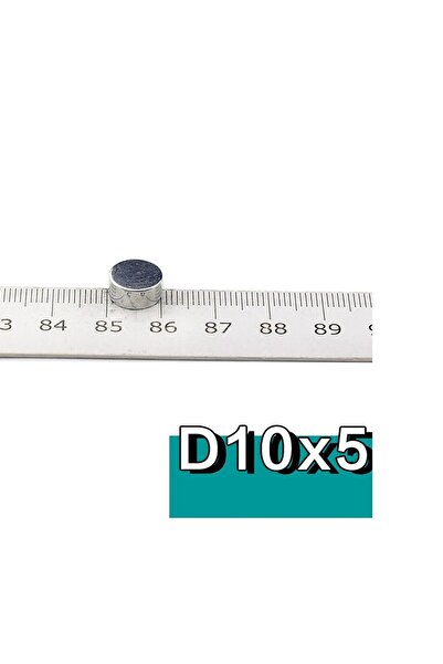 Dünya Magnet 50 adet 10x5 Yuvarlak Neodyum Mıknatıs Magnet Çap: 1 cm - kalınlık 5 mm