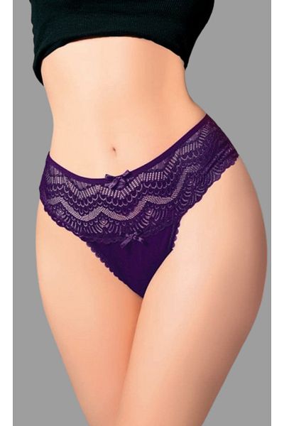 Cooqpoo Purple S/M - L/Xl Size Waist Thick Complete Pattern String Women Panties