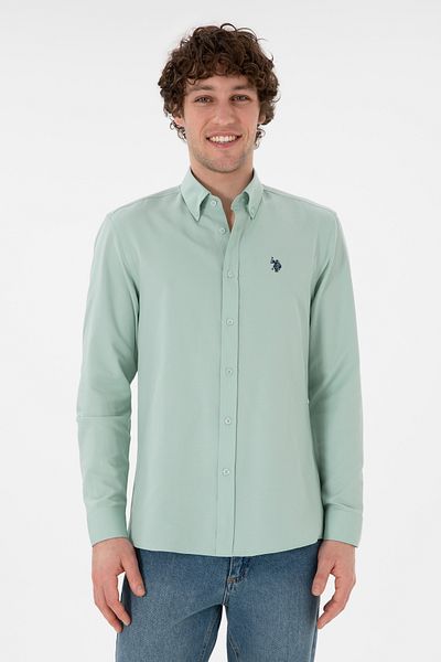 U.S. Polo Assn. Ανδρικό Water Green μακρυμάνικο πουκάμισο Basic 50306338-VR048