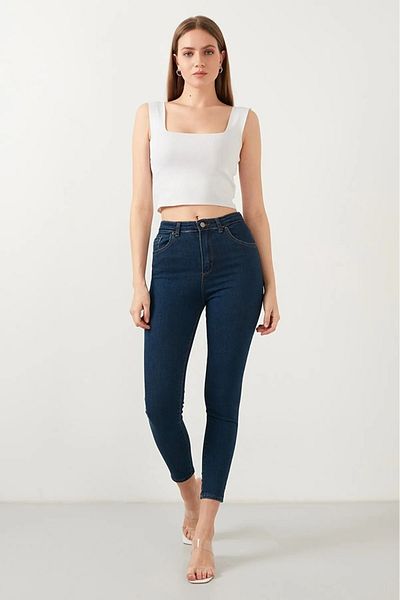 Bella denim Dark Blue High Waist Lycra Slim Fit Skinny Jean Women's Jeans
