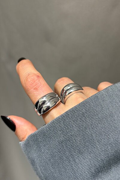Lavian Accessories Gümüş Renk Bubble Yüzük (AYARLANABİLİR)