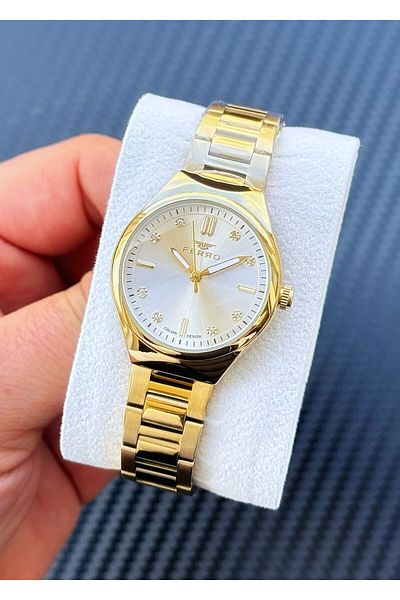 FERRO Gold Color Steel Cord Women Wrist Watch Asw123-I1915Fr