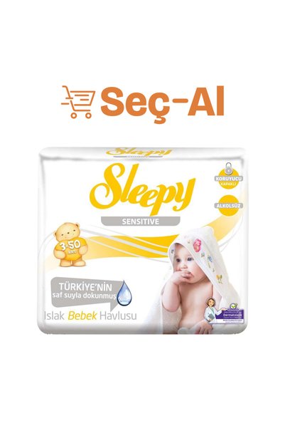 Sleepy Sensitive Islak Havlu 3 x 50'li 4 ADET