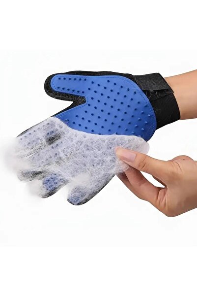 jetfast Blue Cat Dog Hair Collector Massager Dredging Glove Pet Hair Collecti...