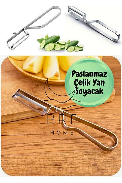 BRE HOME Stainless Steel Side Peeler Tomato Potato Paring Tool