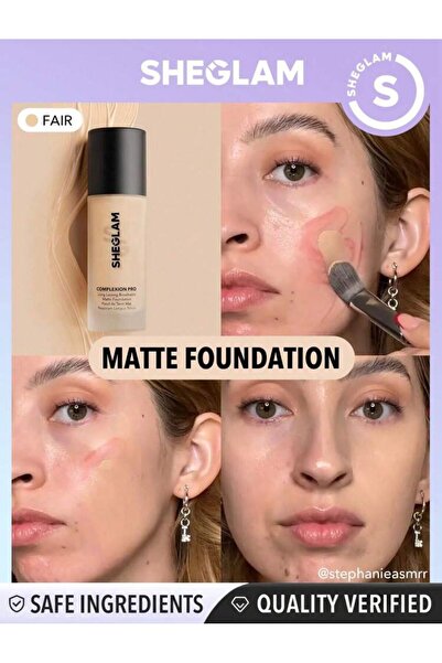 SHEGLAM complexion pro long lasting breathable matte foundation-FAIR