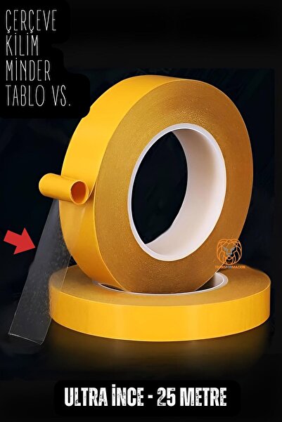 Transformacion Çift Taraflı Yapıştırıcı Bant Ultra Ince 25 Metre 720774